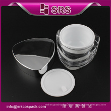 Dreieck Form Creme Jar, leere hochwertige Luxus Kosmetik Glas